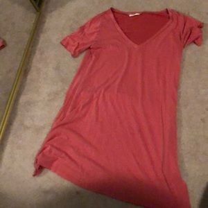 V neck tshirt dress